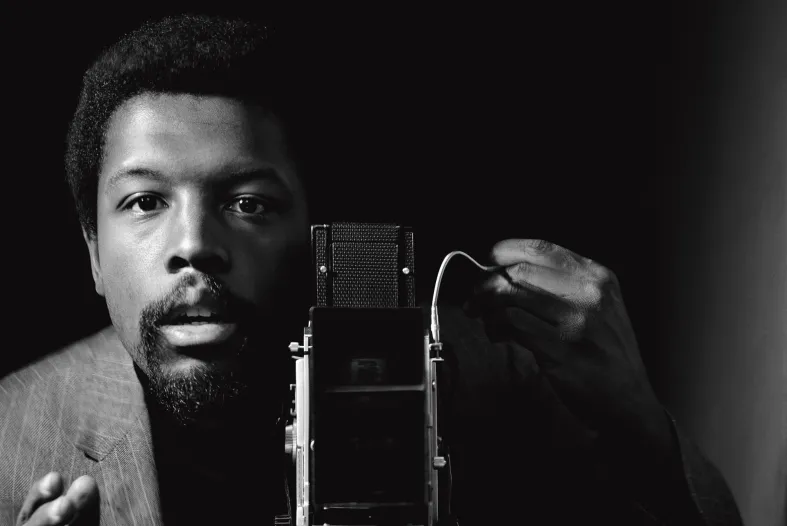 Kwame Brathwaite, Self-portrait, African Jazz-Art Society & Studios (AJASS), Harlem, ca. 1964; from Kwame Brathwaite: Black Is Beautiful (Aperture, 2019)