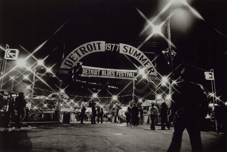 "First Annual Detroit Blues Festival, Detroit," 1977, Russ Marshall, American; dye-based ink jet print.