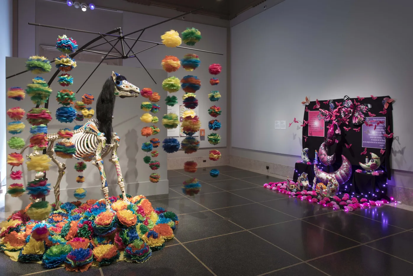 Two Ofrendas altars on display at the DIA