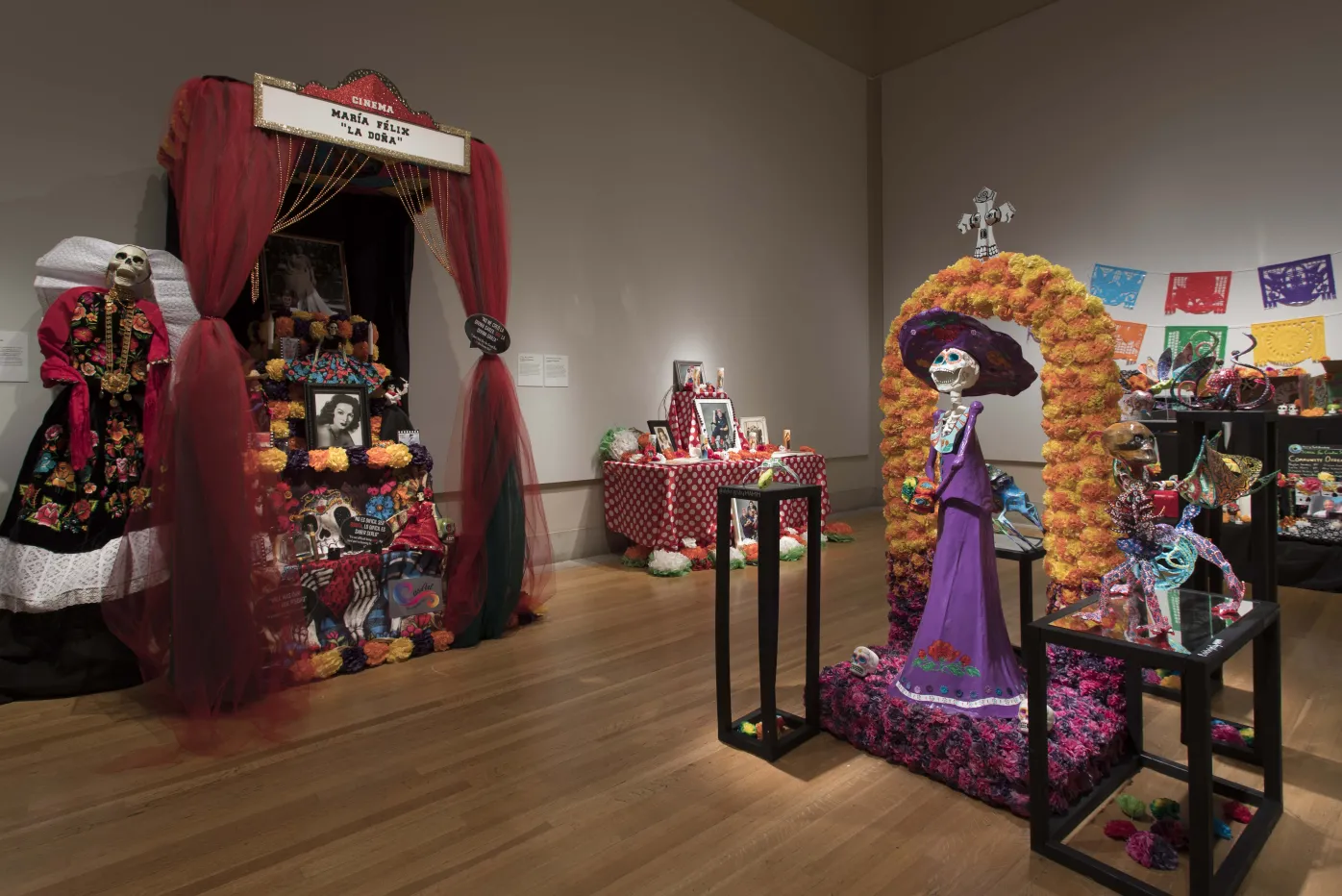 Ofrenda altars on display at the DIA