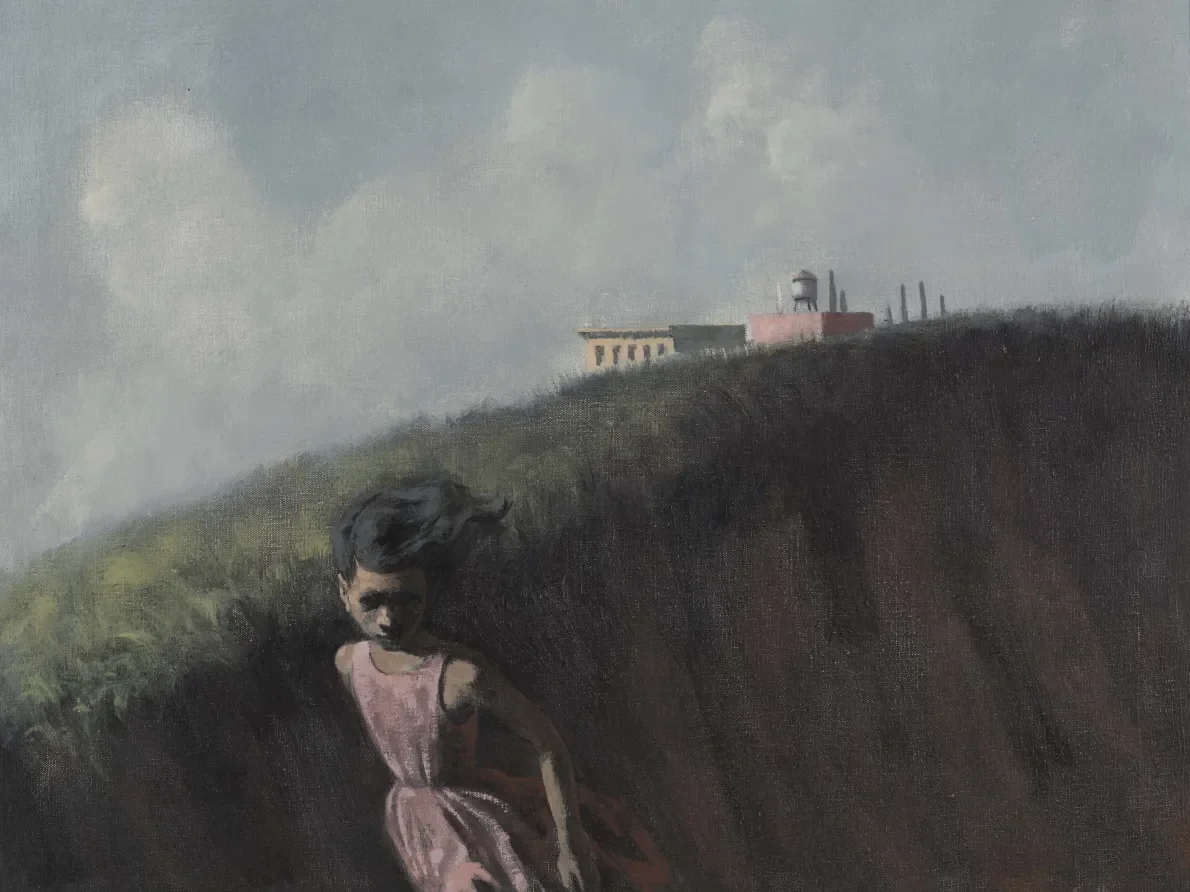 "Girl Fleeing," 1959, Hughie Lee-Smith, American; oil on canvas. Attorney Jerome Watson and Judge Deborah Geraldine Bledsoe Ford.