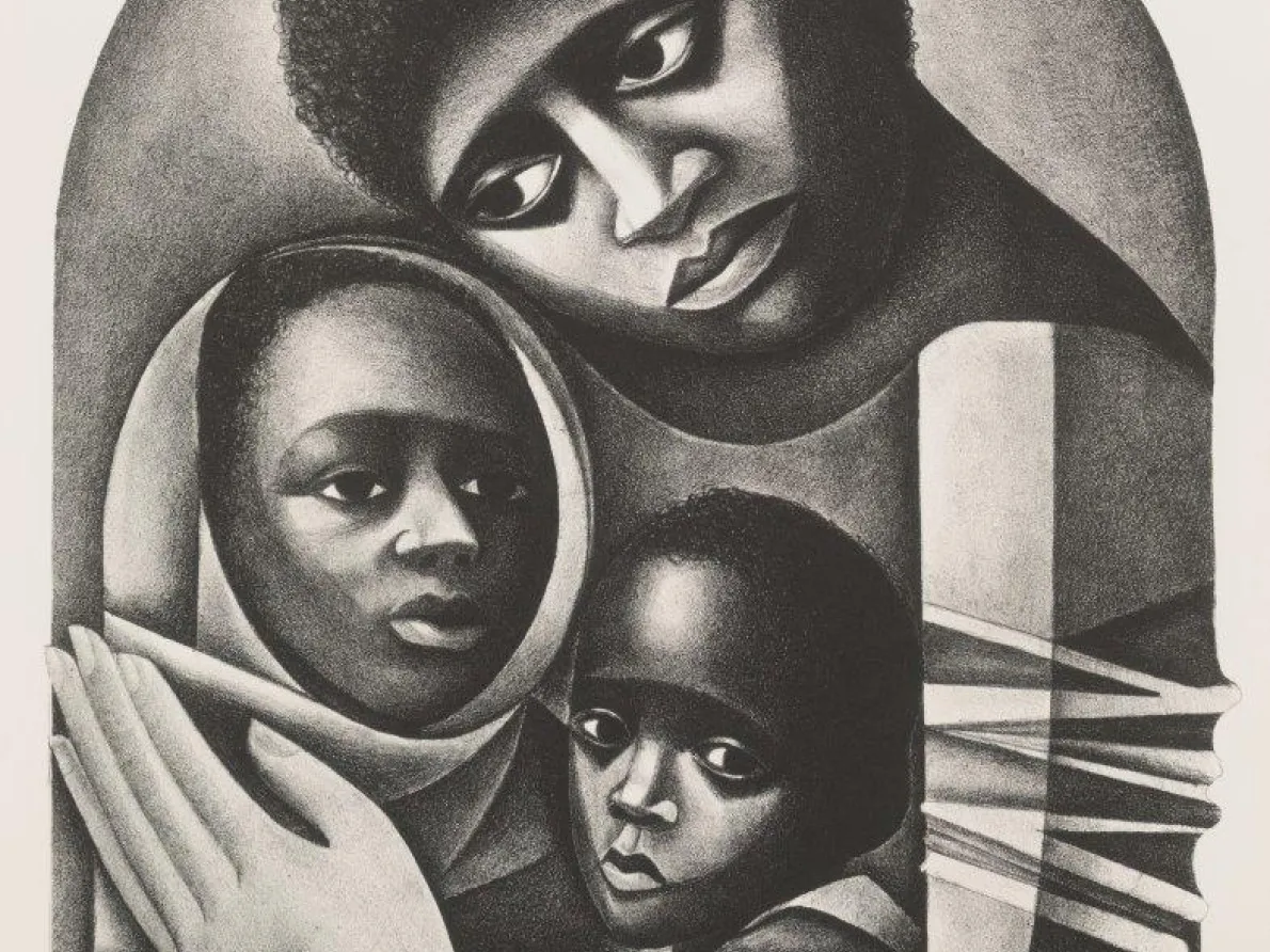 "Madonna," 1982, Elizabeth Catlett, American; lithograph, ed 180.