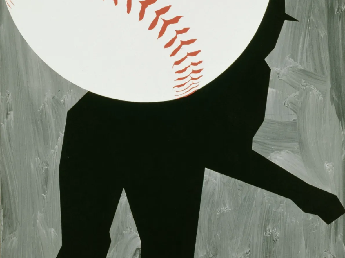 Robert Moskowitz (American, born 1935), Hard Ball III, 1993, oil on canvas.