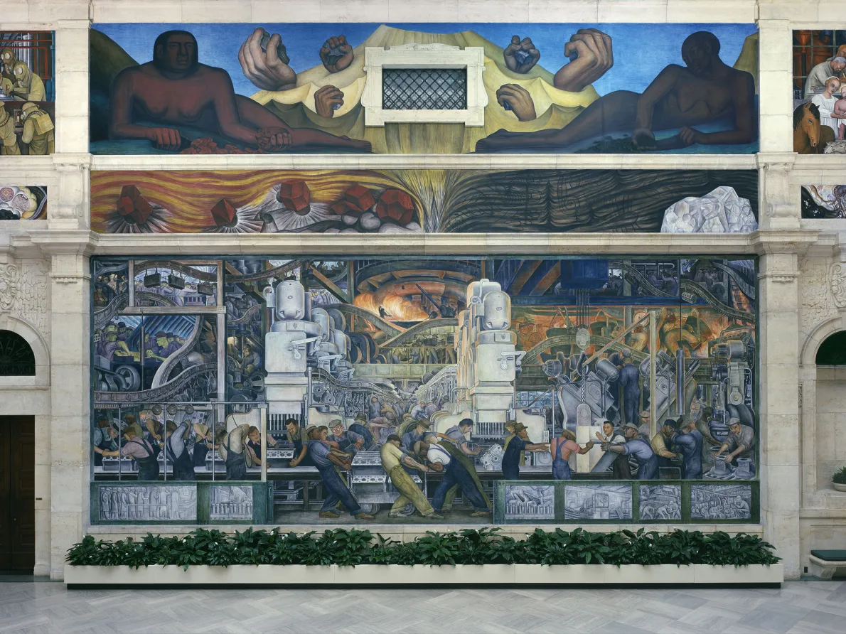 Detroit Industry. North Wall, Diego Rivera, 1932-1933, fresco.