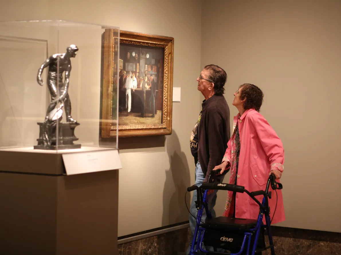 Visitors exploring the DIA's galleries