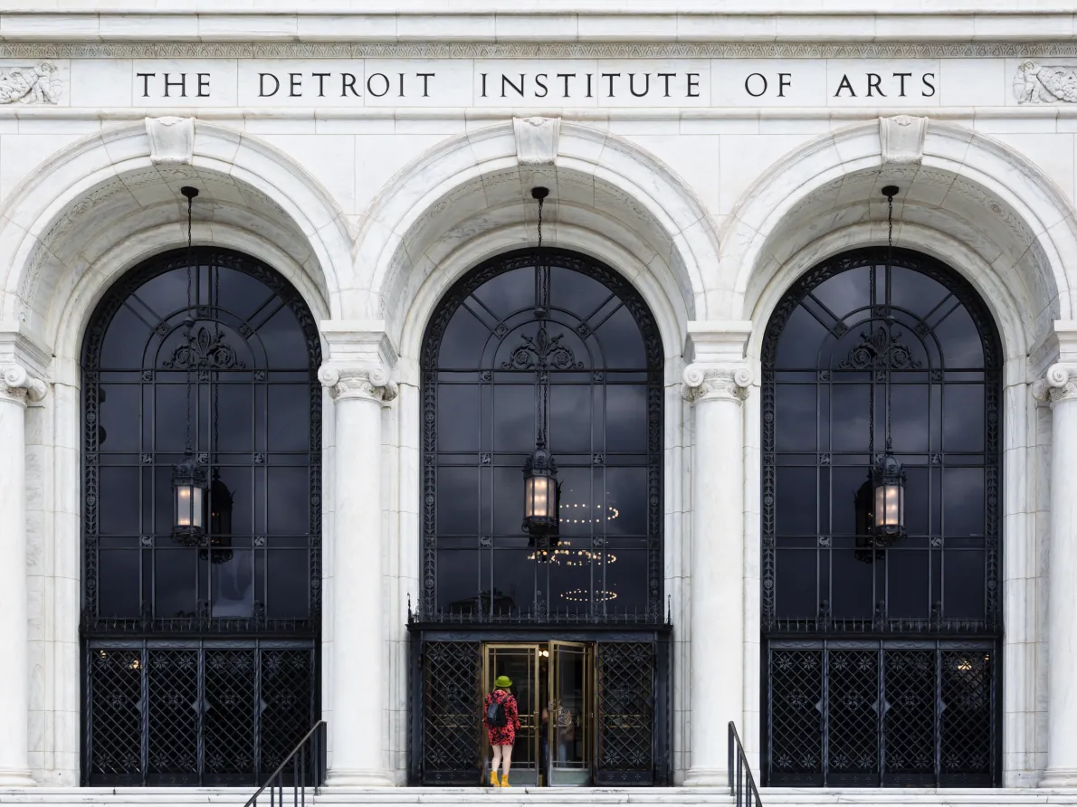 Exterior view of the Detroit Institute of Arts