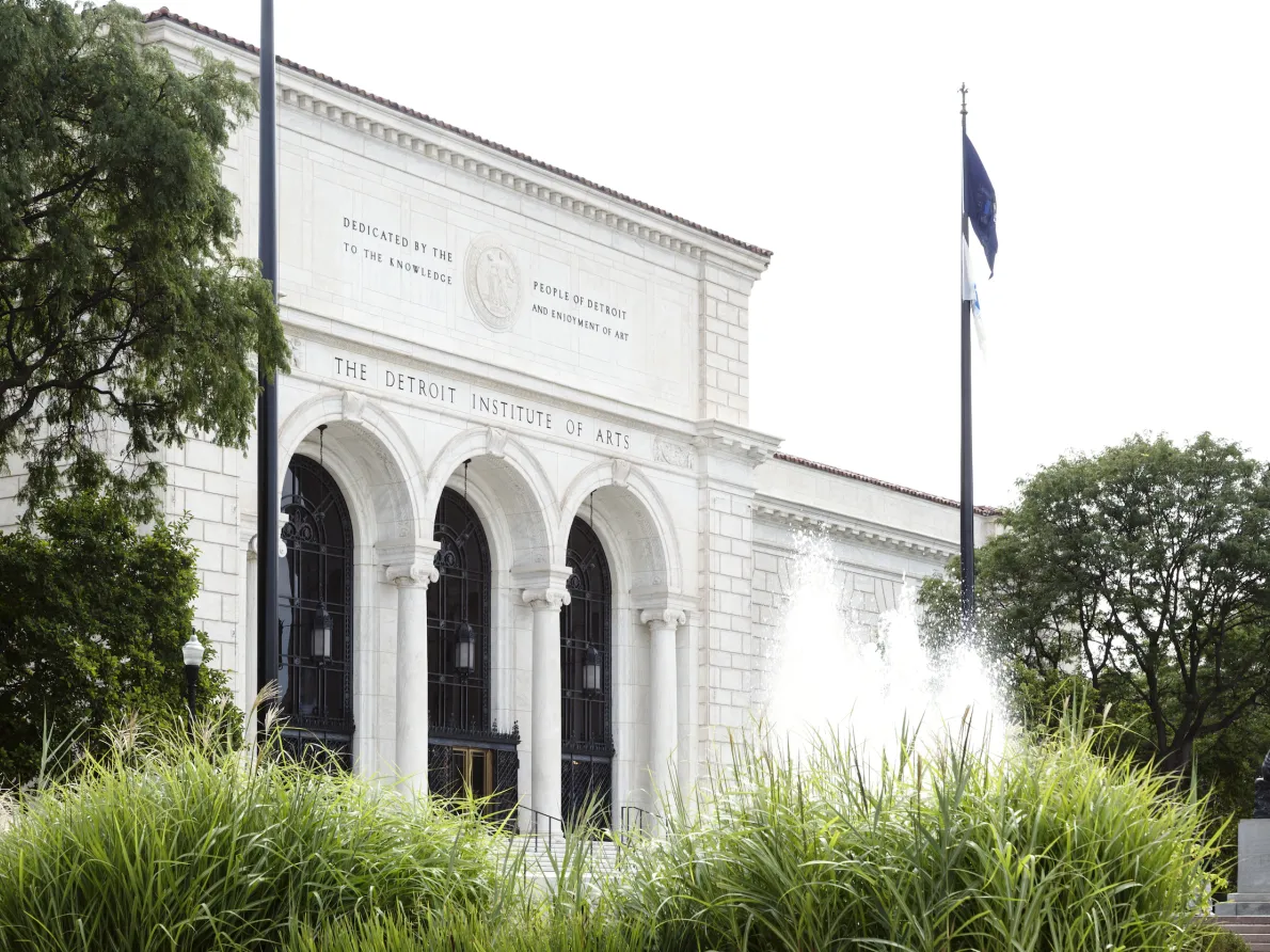 Exterior view of the Detroit Institute of Arts